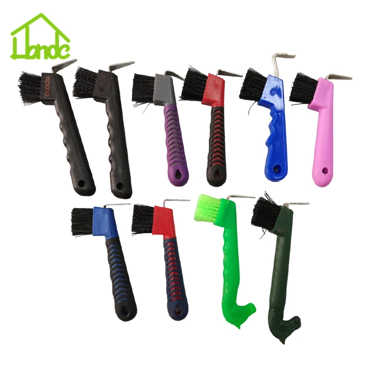 high quality horse hoof pick with brush horse grooming equipment tool