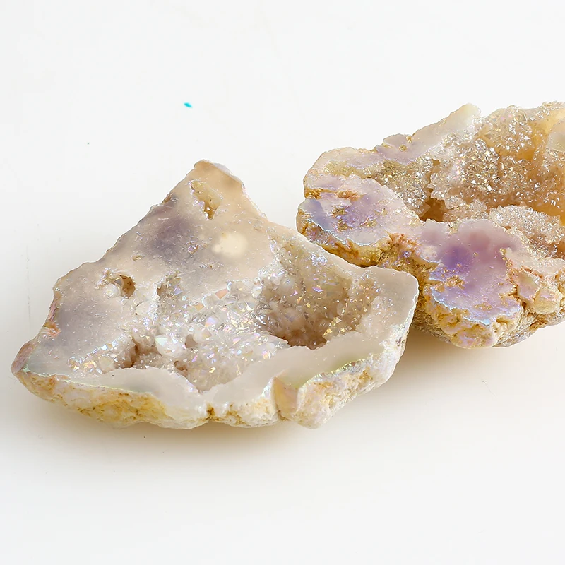 Wholesale Natural Angel Aura Quartz Moroccan Agate Geodes Crystal Cluster For Healing