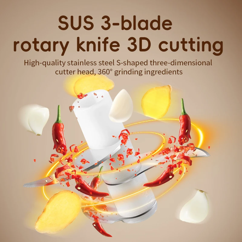 Wholesale with USB Charging 250 ml Small Veggie Onion Chopper Blender Mini Electric Garlic Grinder Masher Food Processor
