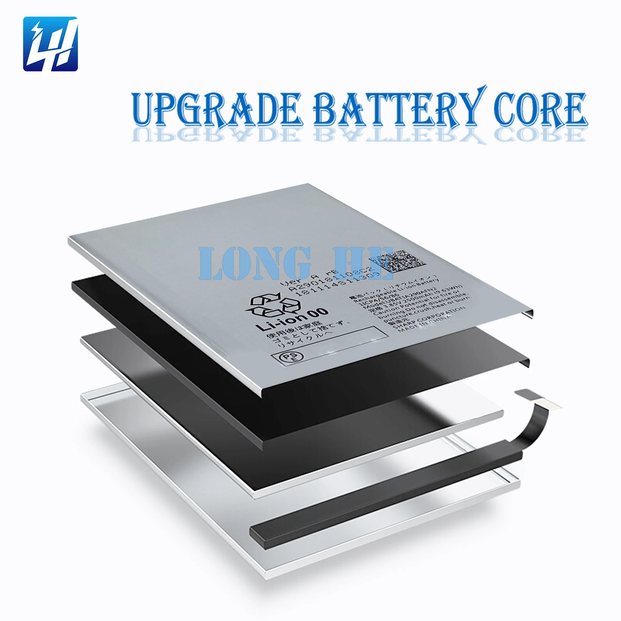 Wholesale 3.85V 2500mAh Li-ion Battery Cells Original Mobile Phone Battery Batteries for sharp R2C UBATIA290FAFN2