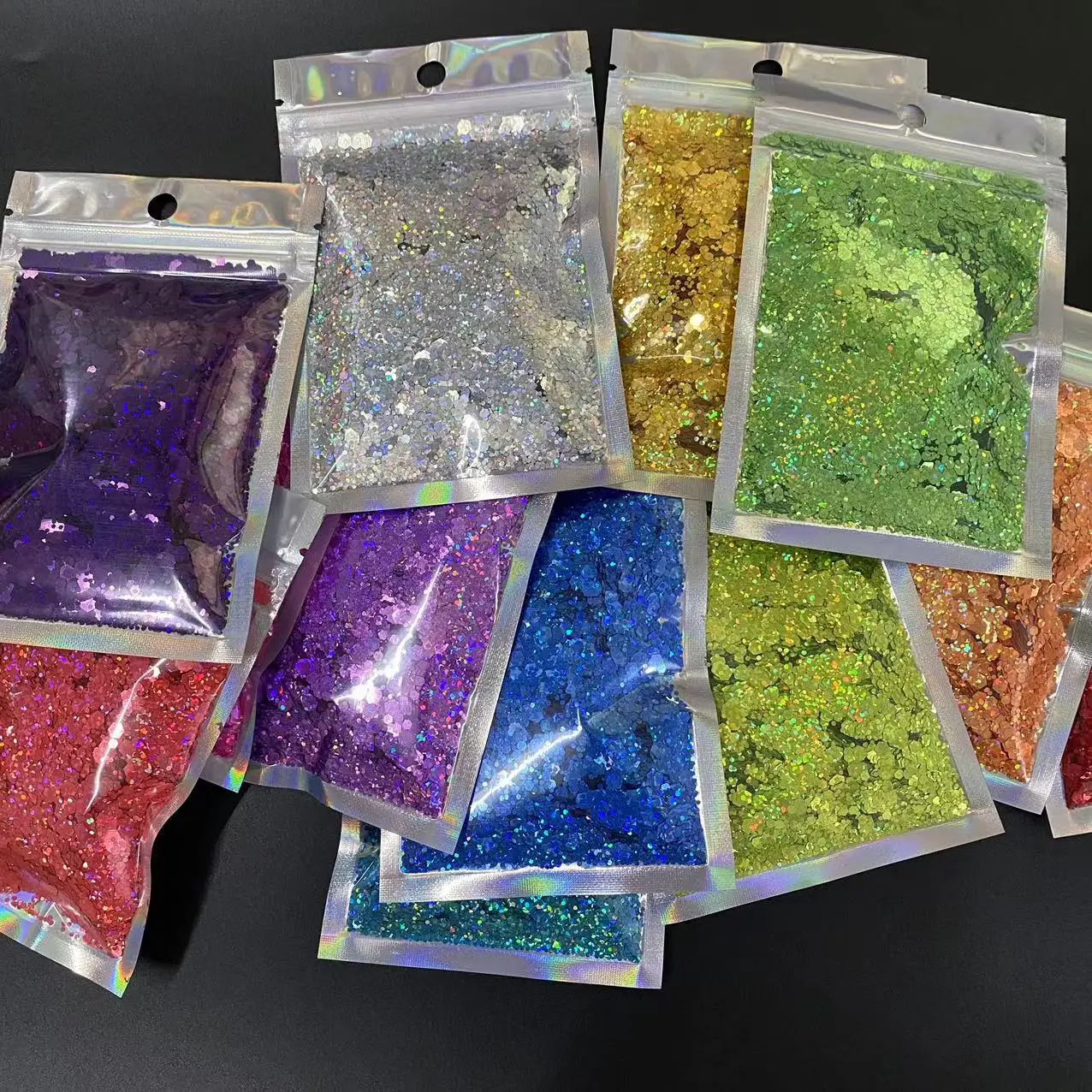 Heat Resistant Glitter Epoxy Chunky Sequins Glitter Mix Resin Glitter For Car Paint