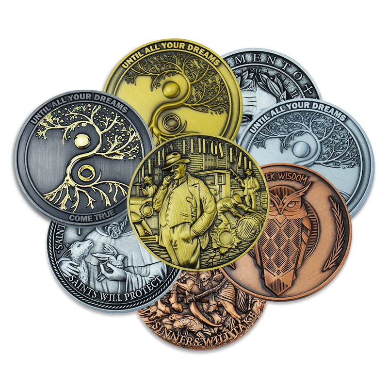 RENHUI немецкая Австрия малайская Серебряная античная бронза Филиппины США старые металлические поделки Индивидуальные монеты