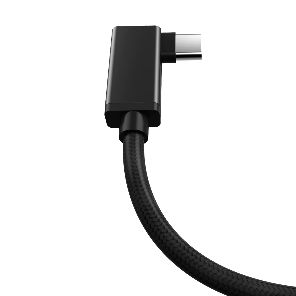 China wholesale usb3.1 gen2  type c cable 1m 2m 90 degree usb cable E-mark chip L side PD100W Usb data cable