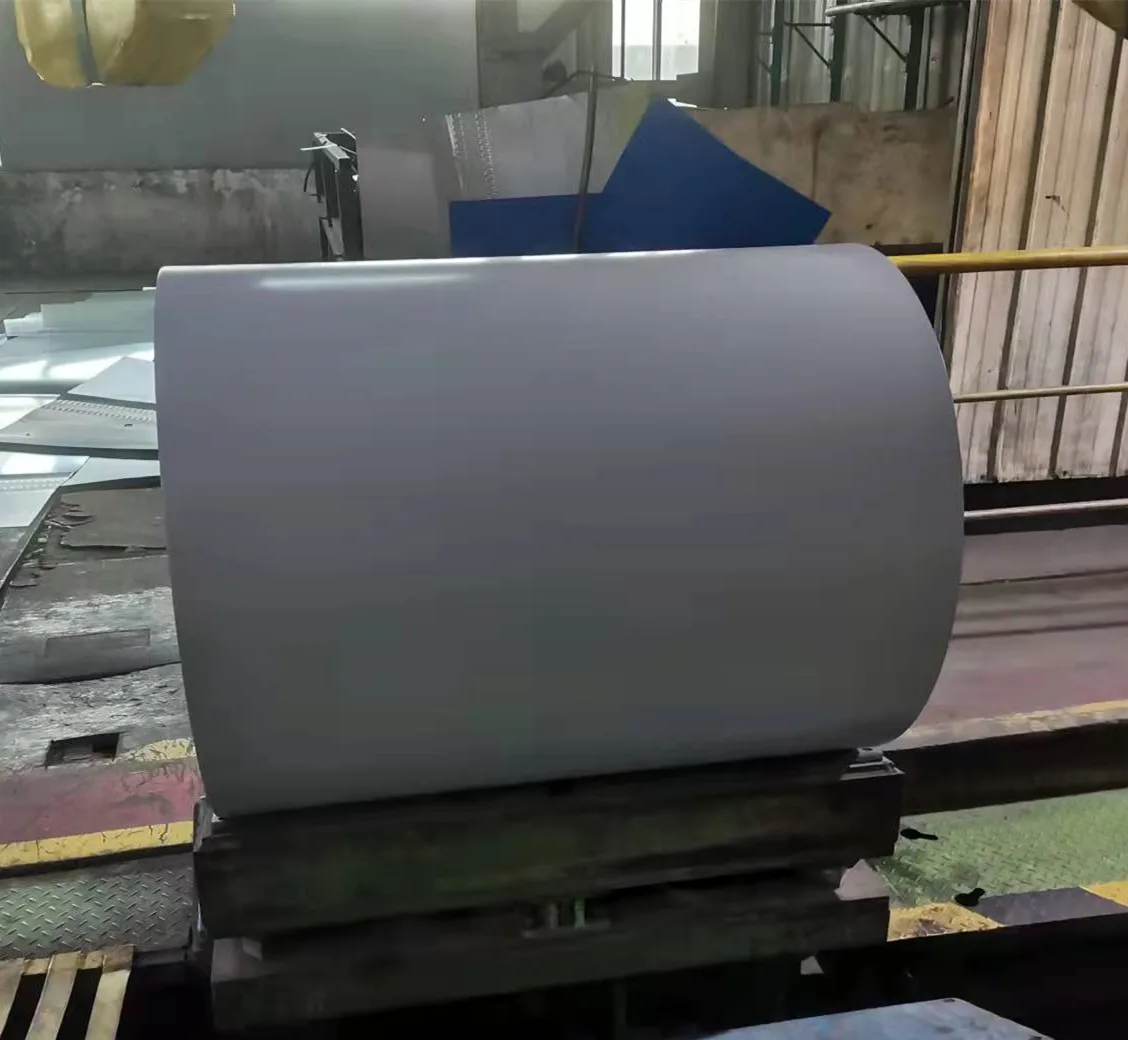 ASTM A463 Prepainted Aluminized Steel Coil  17/5 microns 20/13um AS270  for heat insulation Ral7035