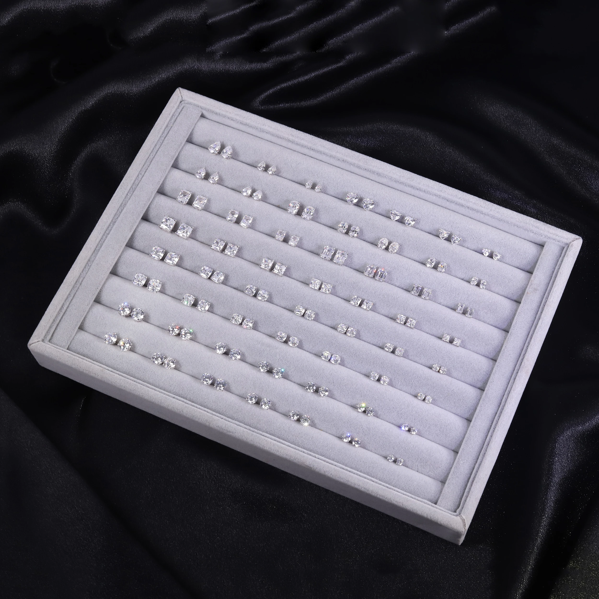 Abiding Jewelry Wholesale IGI Certified Diamond Stud Custom 9K 10K 14K 18K Solid Gold 2ct Lab Grown Asscher Cut Diamond Earrings