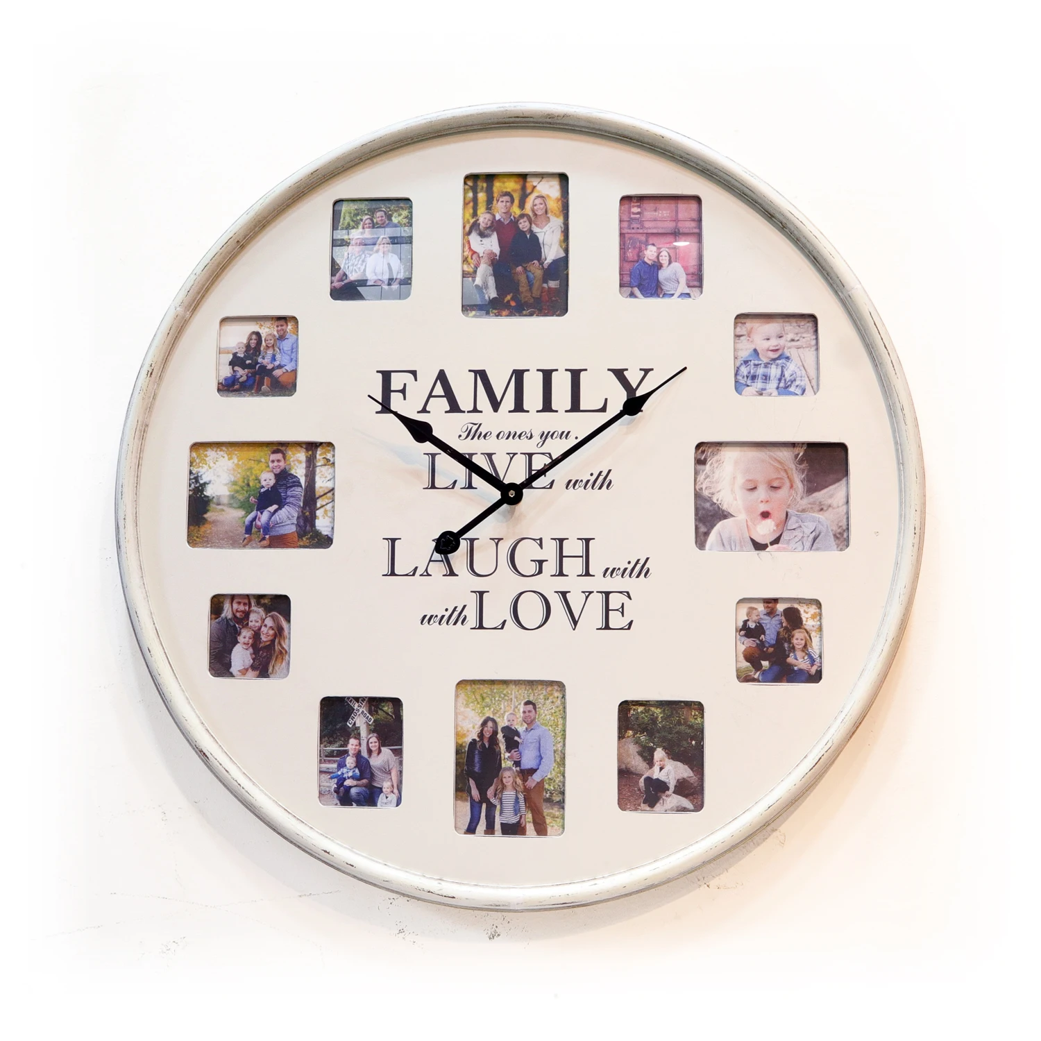 Оптовая продажа, настенные часы для домашней гостиной с рамкой для фотографий от производителя