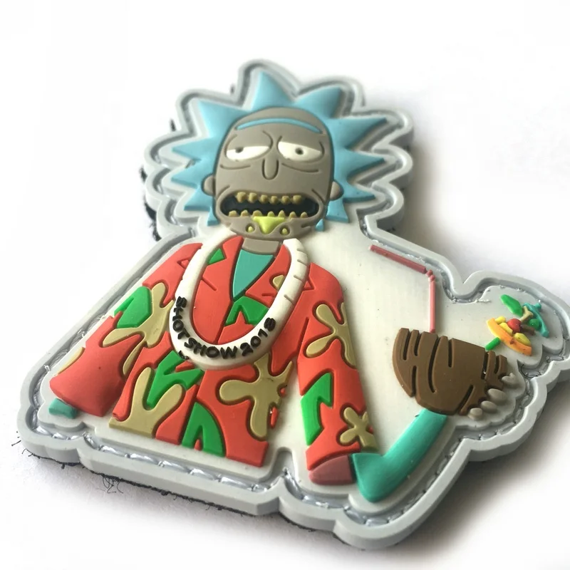 custom embossed arm badge rubber label 3D logo silicon patch soft PVC tag for clothing