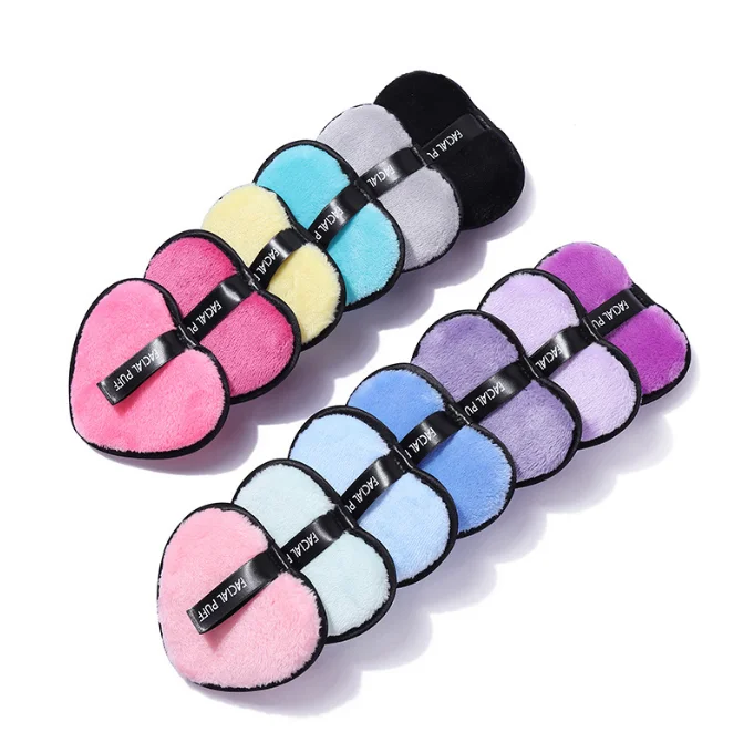 Reusable Makeup Remover Pads  heart shape  Makeup Remover Pads - Microfiber Makeup Remover Wipes