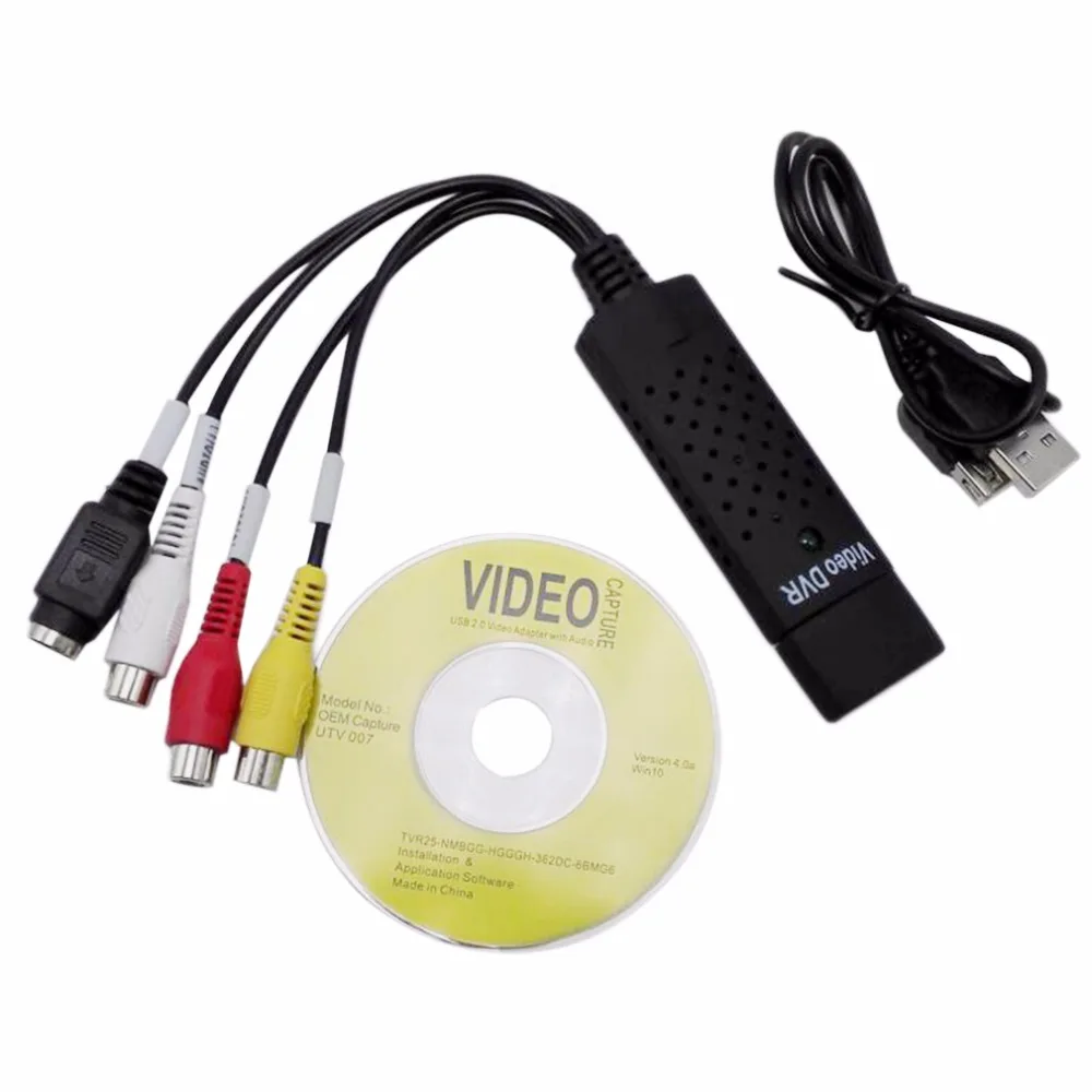 HW104  TV DVD VHS DVR Adapter USB 2.0 Video Capture Card with Audio