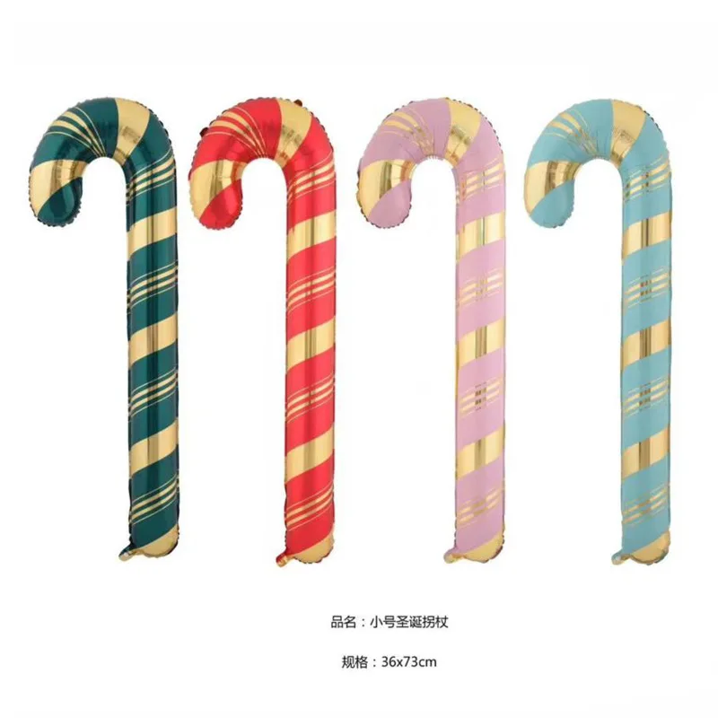 Christmas  Cane Balloons for Christmas New Year Candy Party Decoration