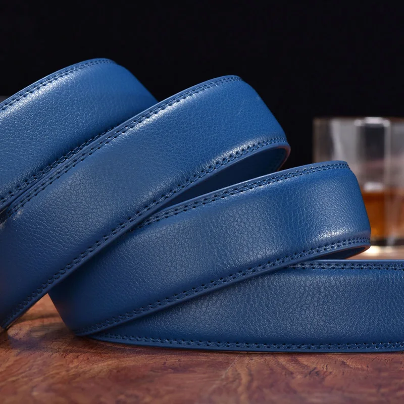 5colors Width 3.5cm for Automatic Buckle High Quality Leather Belt Without Buckle