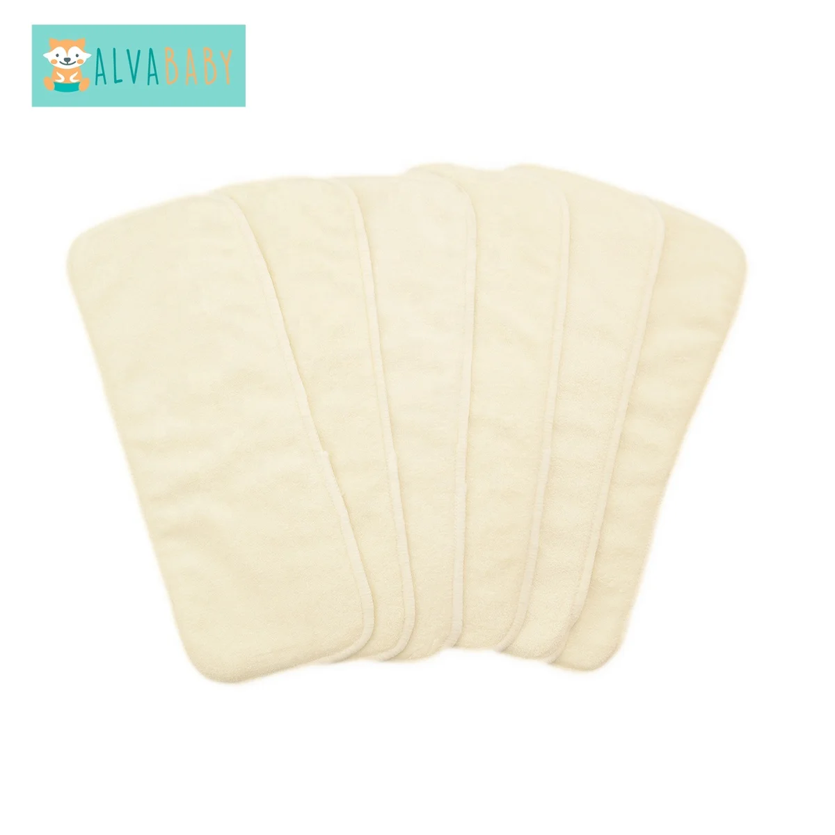 Alva baby three layers microfiber cloth diaper insert