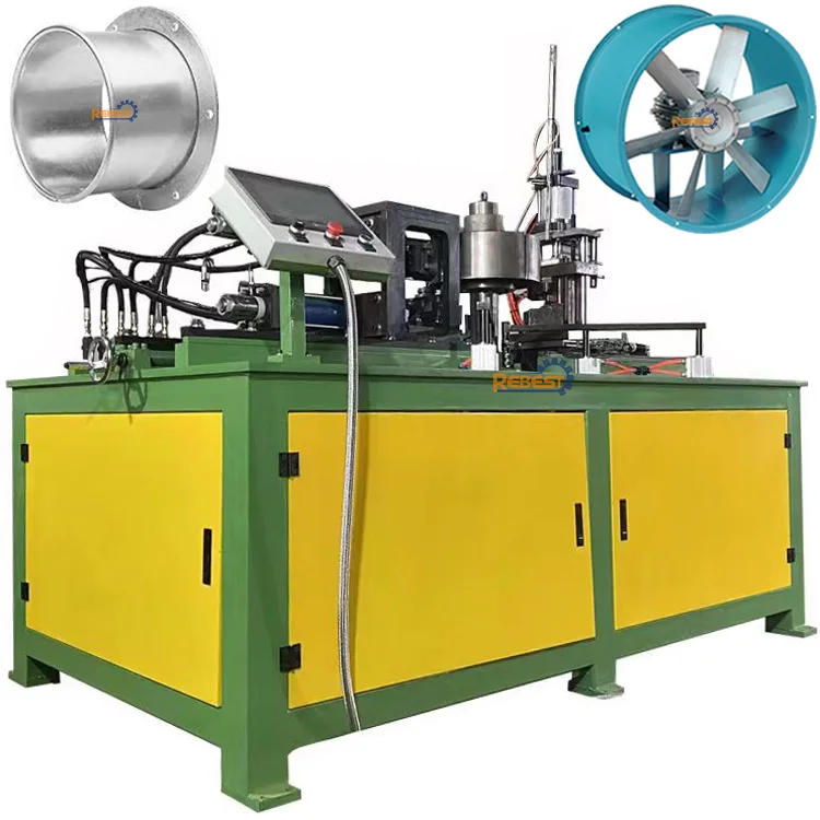 Fluxo Axial Fan Body Flanging Forming CNC Spinning Aluminum TDC Fan Flanging Machine