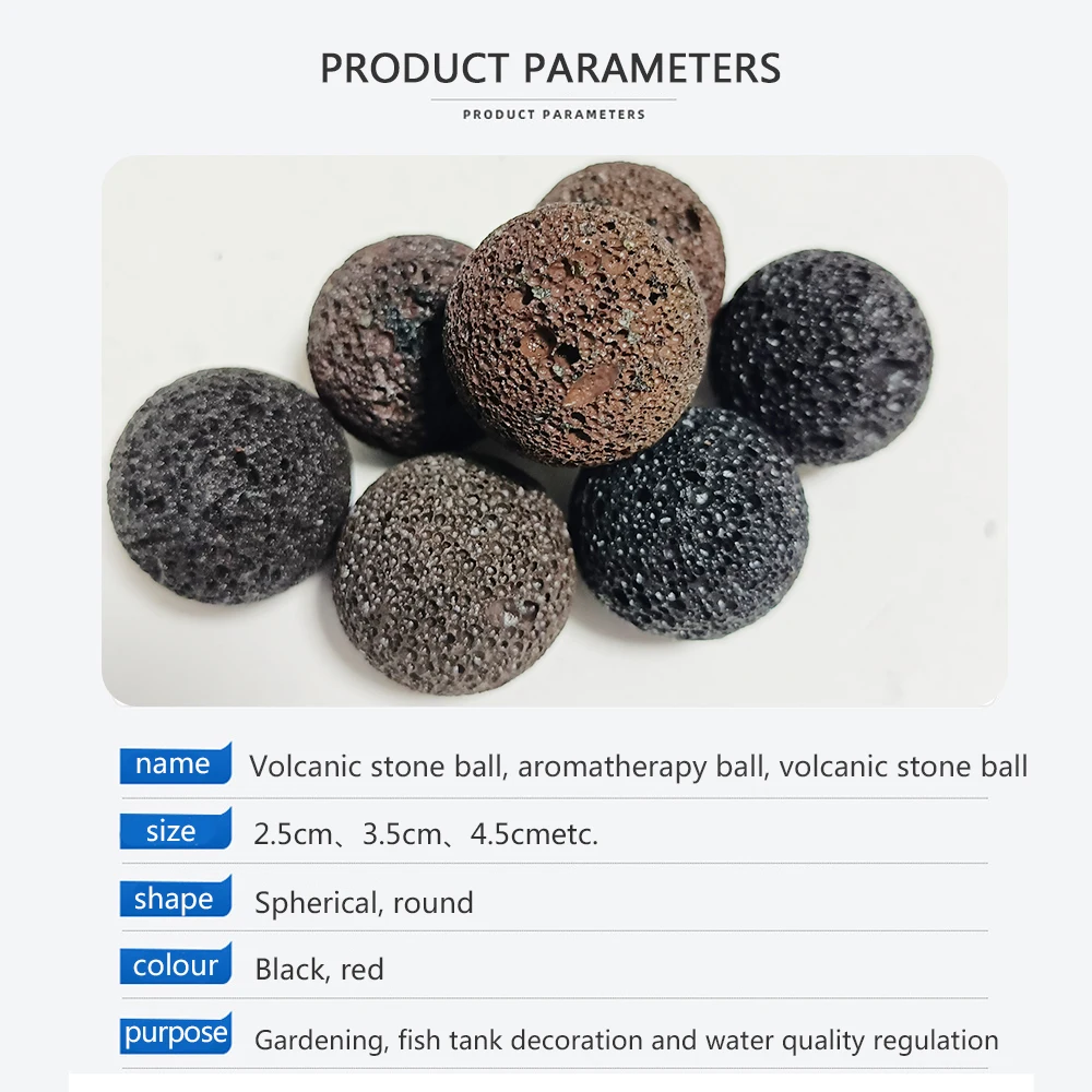 Manufacturer wholesale for sale 2cm 3cm 4cm natural lava stone ball volcanic rock sto gardening
