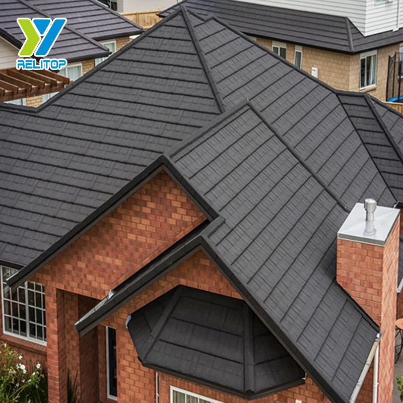 Building material metal roofing sheet design Stone coated roof tile Wood Shake Type roofing in Nigeria