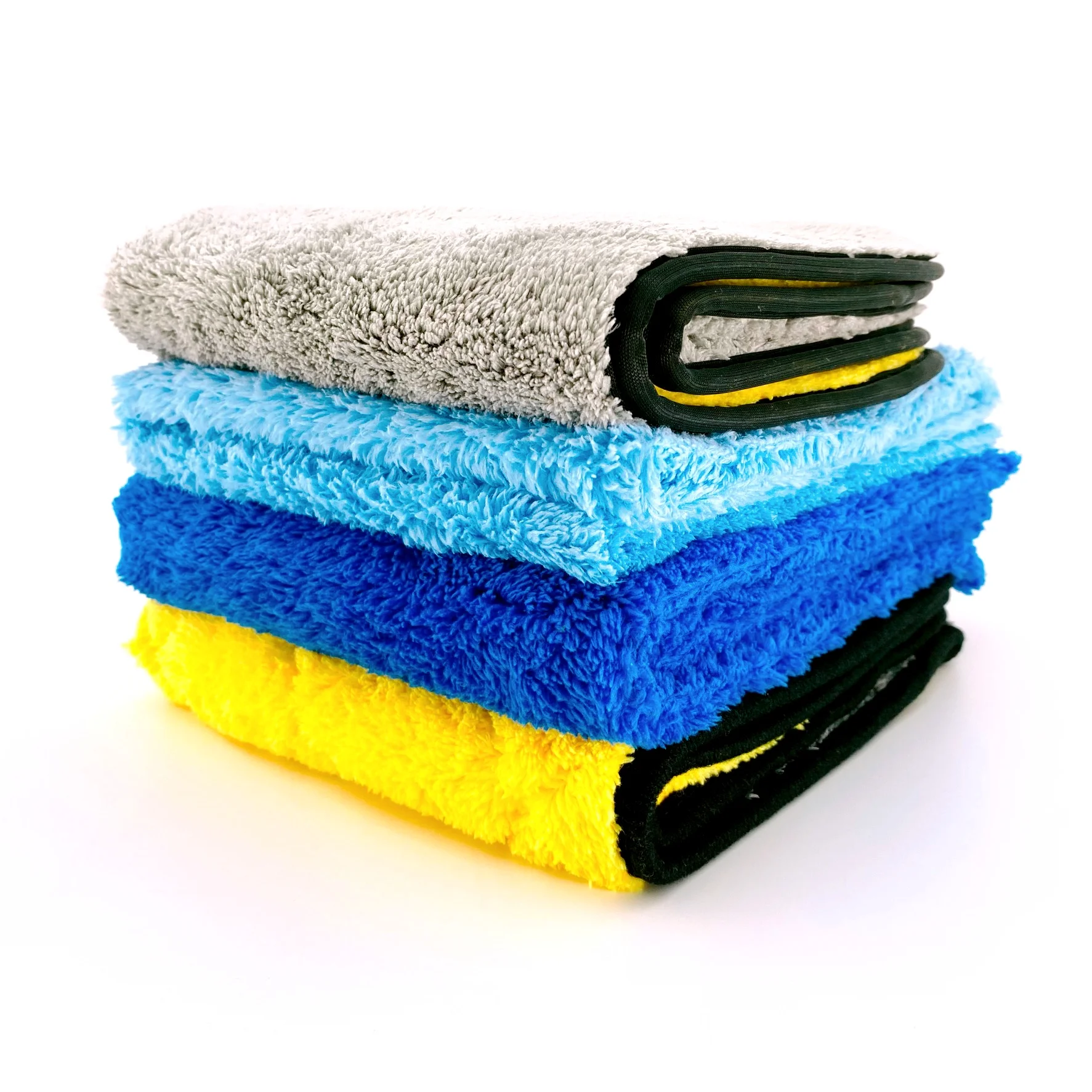 Microfiber towel car washing plush coral fleece 40x40 60x90 customized size detailing polishing cleaning drying auto wash cloth