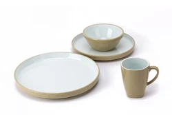 4 pieces set reusable high quality melamine round unbreakable dinnerware dinner set