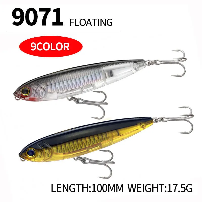 3DF 100mm/17.5g plastic hard body pencil fishing lure floating artificial swim bait fishing lure stickbait