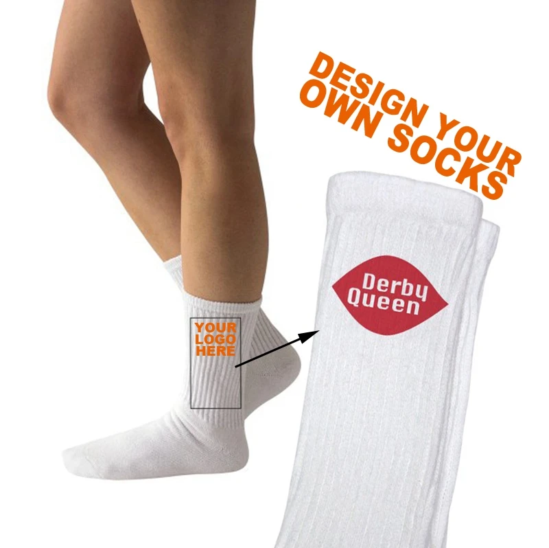 factory wholesale design your own logo socks customized cotton sports socks custom logo socks