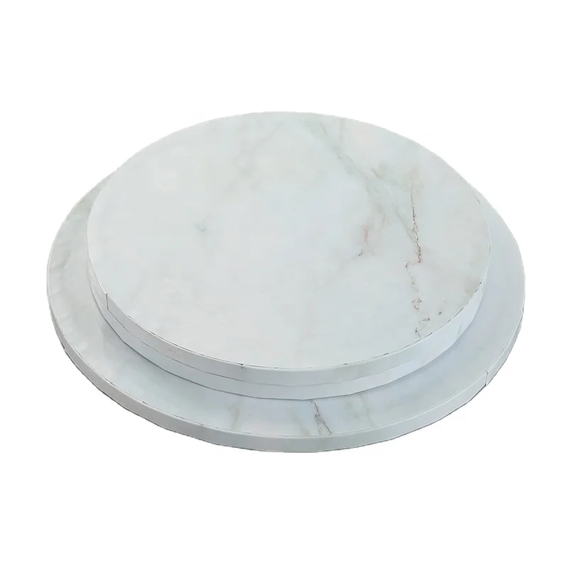XJH Wholesale Customized Thick Cake Board Food Grade Cake White Circle Cardboard Base Board for Wedding Cake