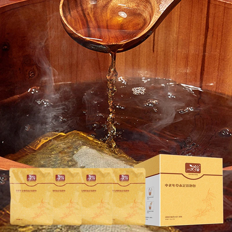 Chinese Medicine Herb Foot Reflexology Foot Bath Bag For Relieve Numbness Of Legs And Feet Of Middle Aged And Older People