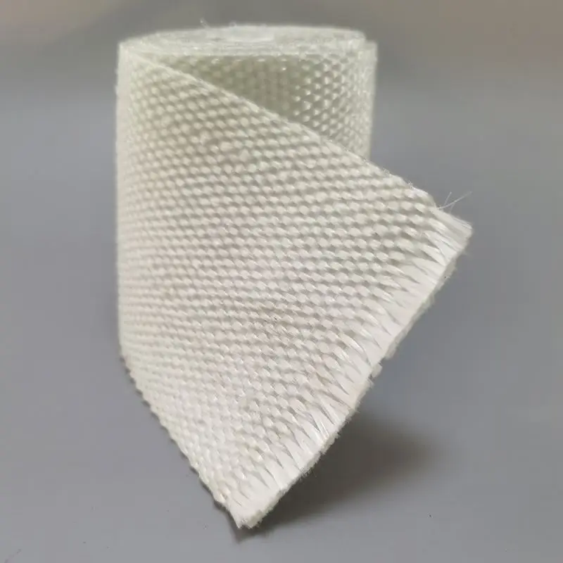 Exhaust heat insulating tape professional manufacture custom white textured fiberglass plain woven tape