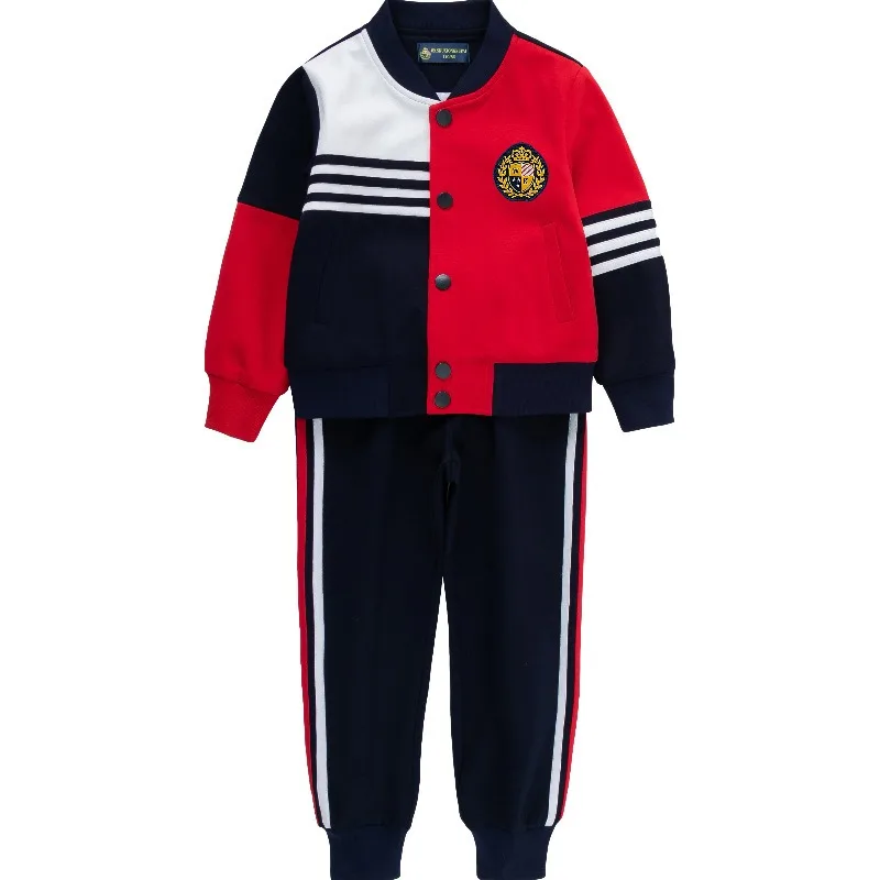 Wholesale School Sports Uniforms Varsity Jacket Jogger Pants primary winter school uniform tracksuit