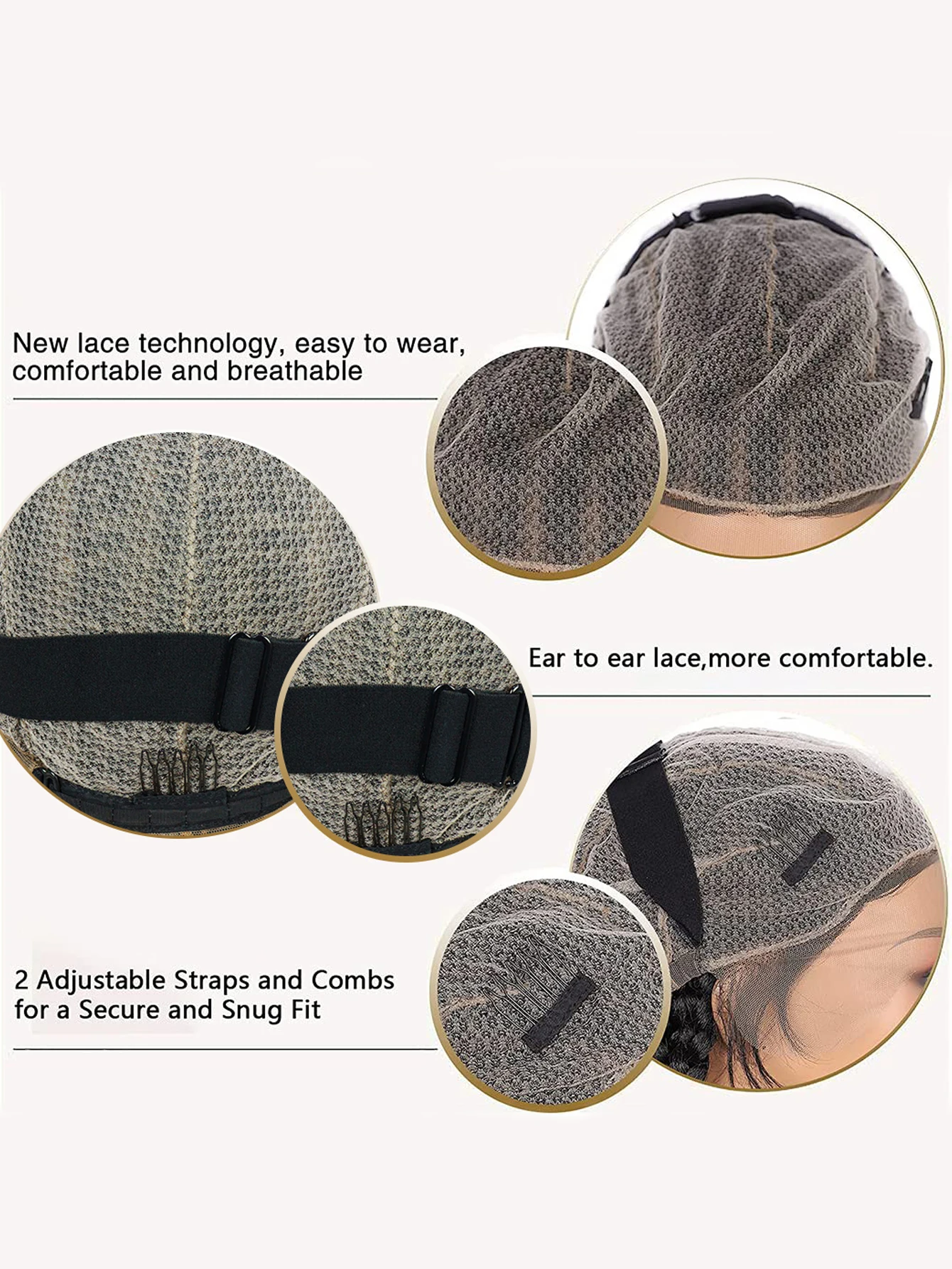 LINDAL Full Lace Braided Wig Jumbo Box Braids Lace Front Wig with Baby Hair Lightweight Synthetic Lace Frontal Black Cornrow Wig