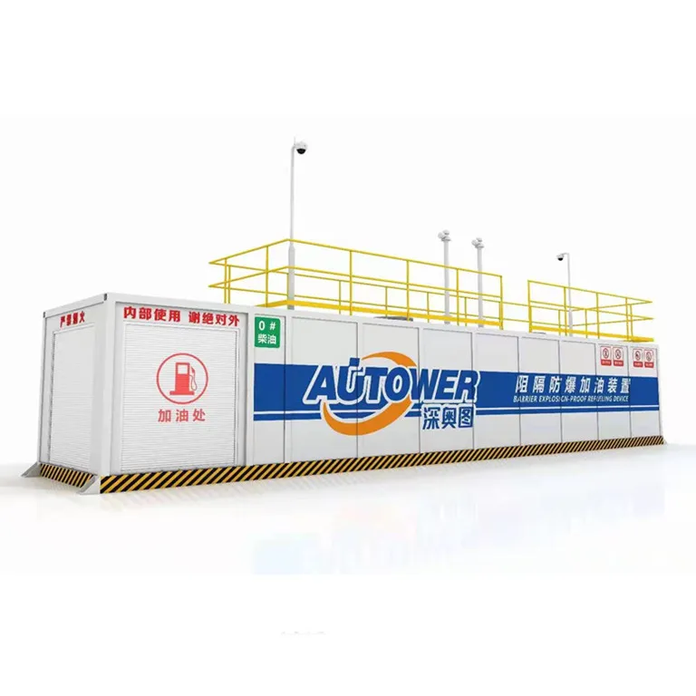 Explosion-proof 20ft 40ft mobile fuel service filling container petrol station for chemical liquid petroleum gas products