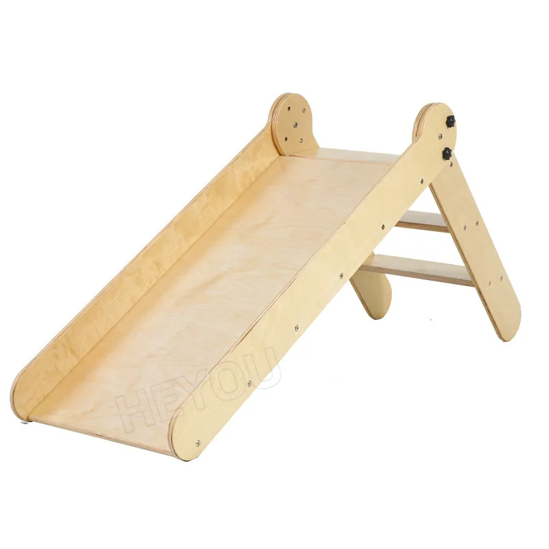 Foldable Kids Wooden Slides Indoor Baby Home Playground Montessori Playroom Furniture
