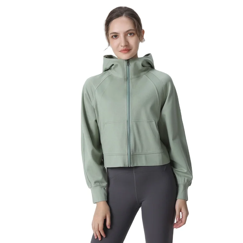 Winter Sport Jacket For Women Running Fitness Zip Long Sleeve Yoga Jackets