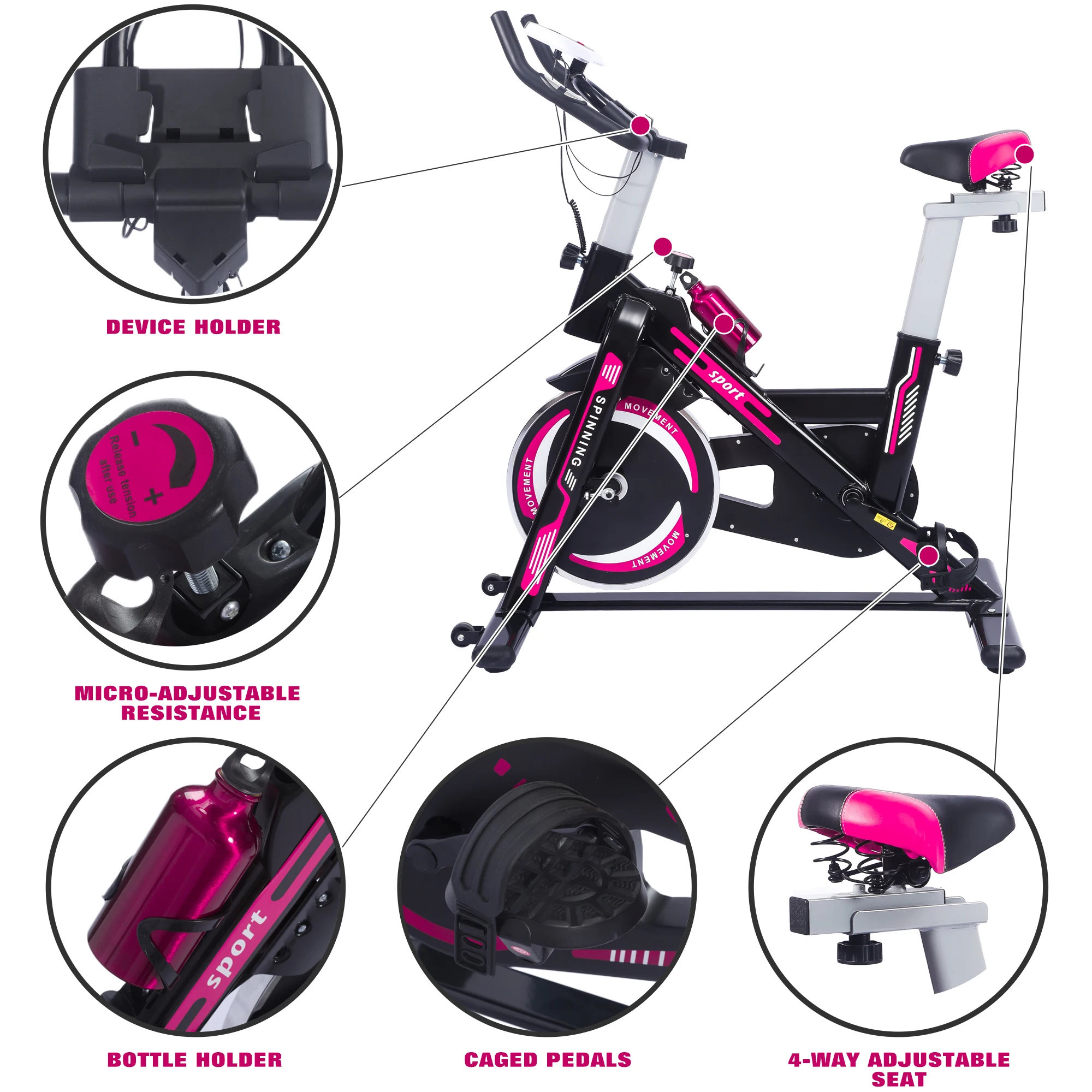 Professinal Home Gym Indoor Fitness Equipment Spinning Bikes Weight Reduction Silent Cycle  Exercise Bike