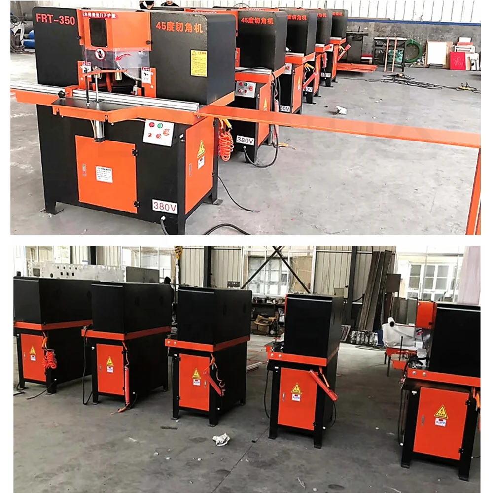 Automatic aluminum alloy  45 degree double head angle cutting machine door frame photo frame angle cutting machine