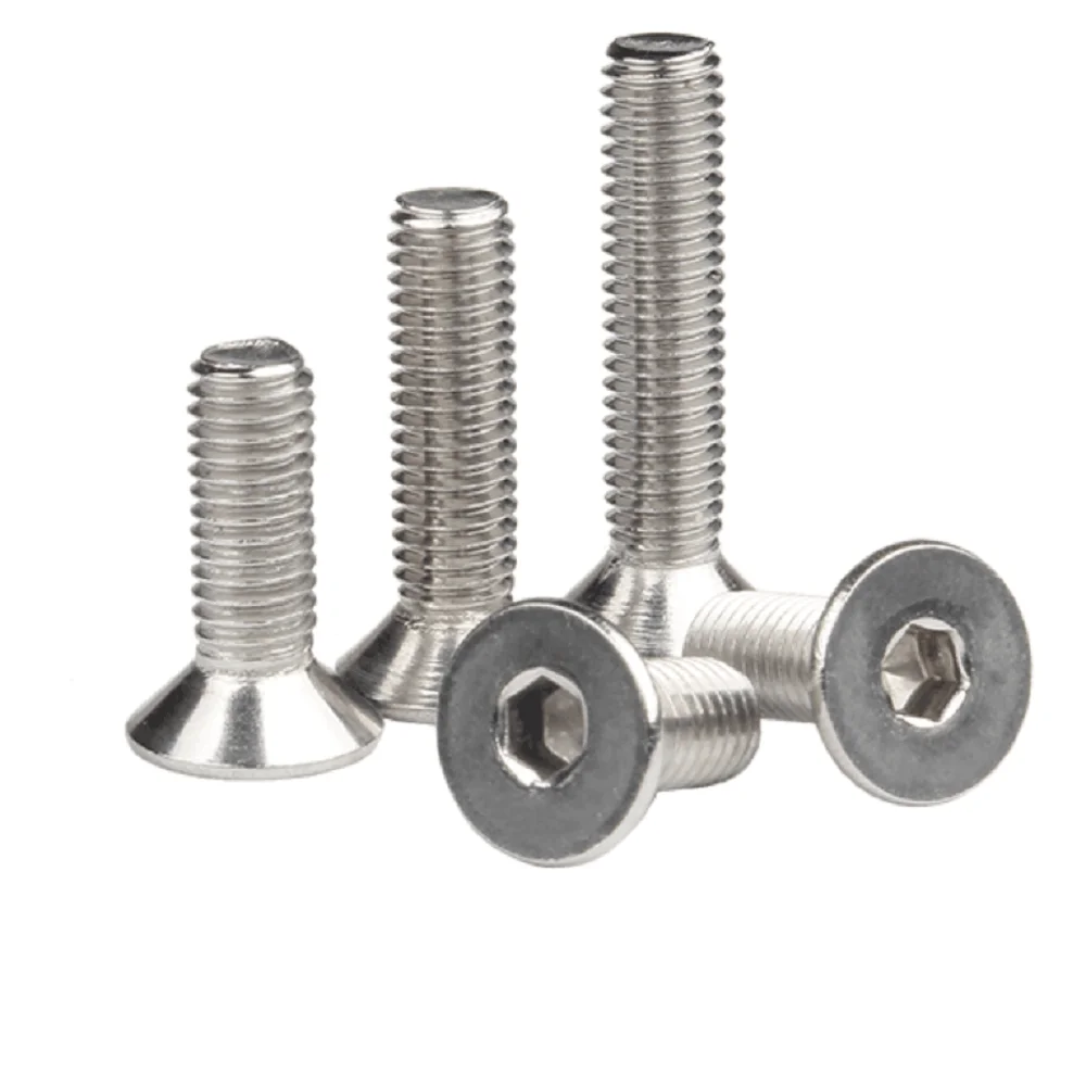 Factory Wholesale High Quality Stainless Steel Hex Socket Flat Countersunk Head Screws