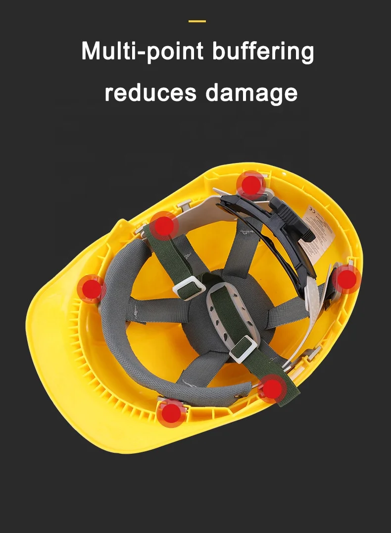 CE and ANSI CLASS E 20KV insulation yellow ABS shell ventilation holes electrician engineer safety helmet hard hat