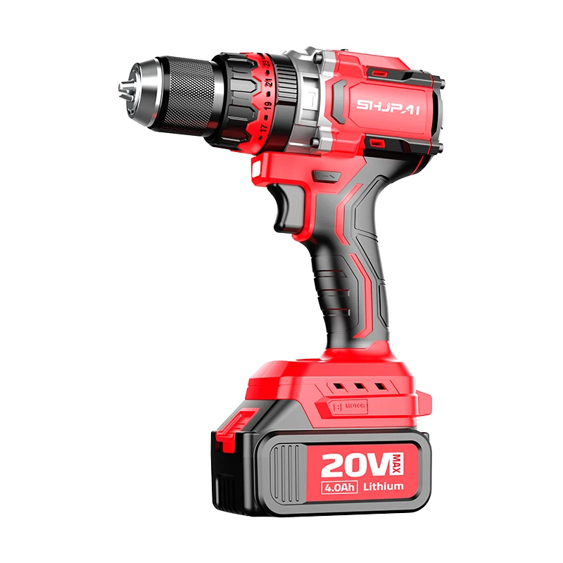 Manufacturers wholesale professional cordless impact drill one battery one charger 13mm 20V high power drills