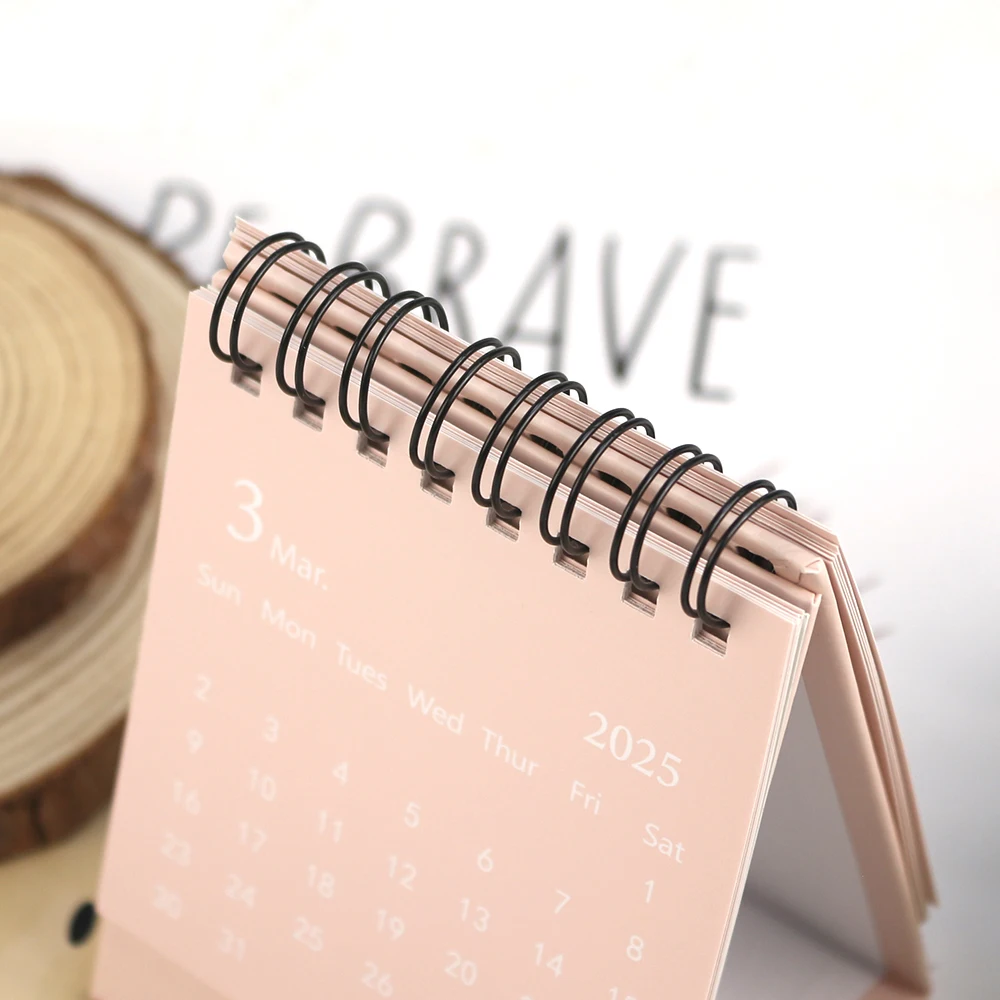Wholesale Full Color Custom Design Calendar 2025 New Yearly Monthly Desk Wall Calendar Printing Logo Style Calendar