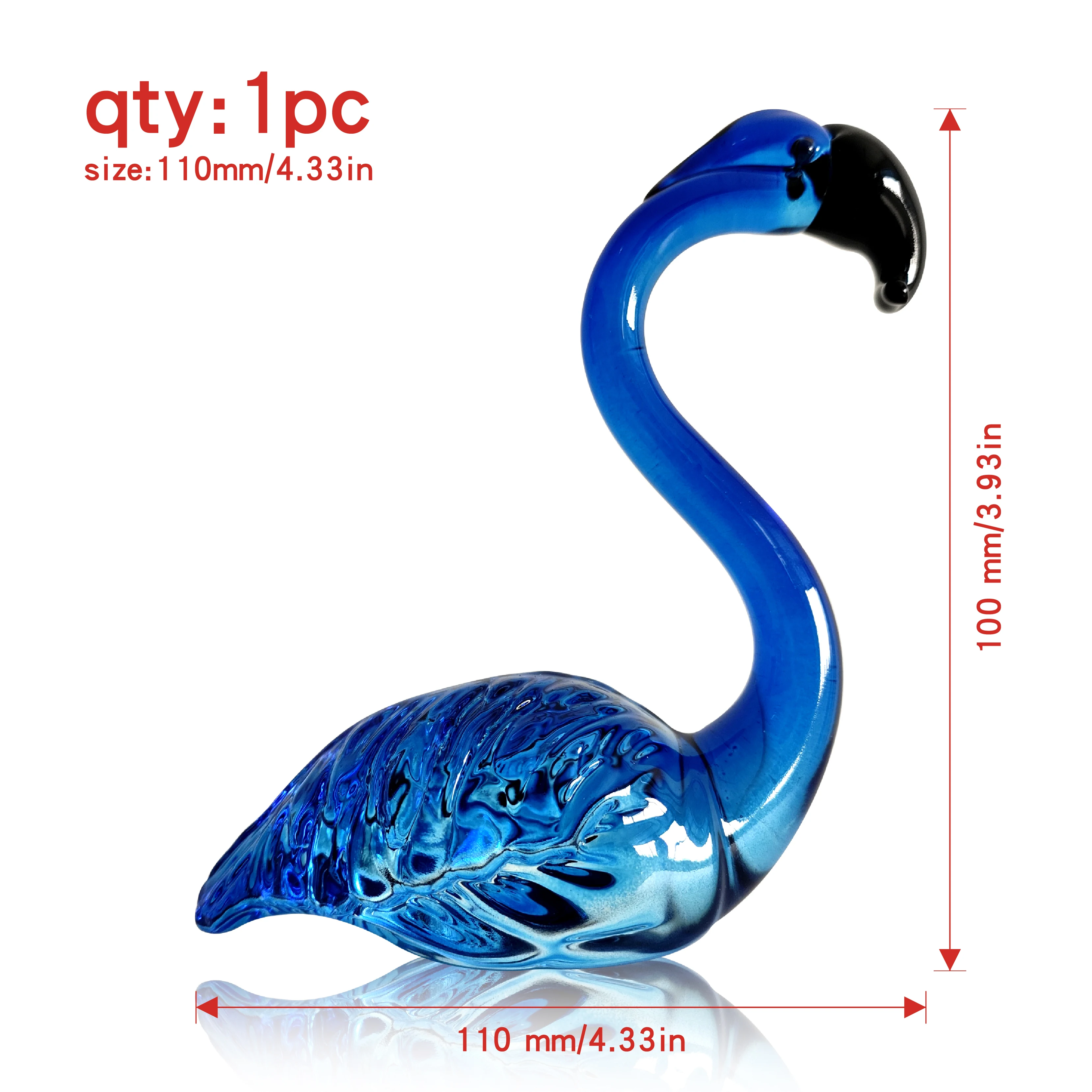 Custom 3D Laser Crystal Swan Couple Figurines blue Crystal Swan Custom Crystal Swan For Wedding Souvenirs