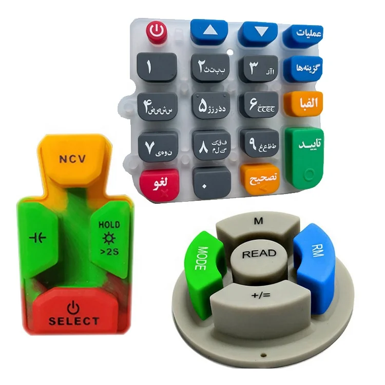 Manufacturer custom conductive electronic silicone rubber keypad buttons silicone button rubber keypad