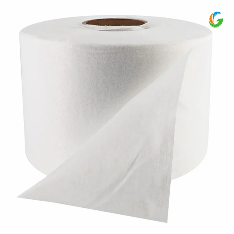Golden Best Quality White Spunlace Nonwoven Parallel Embossed Rayon Viscose Polyester Cotton