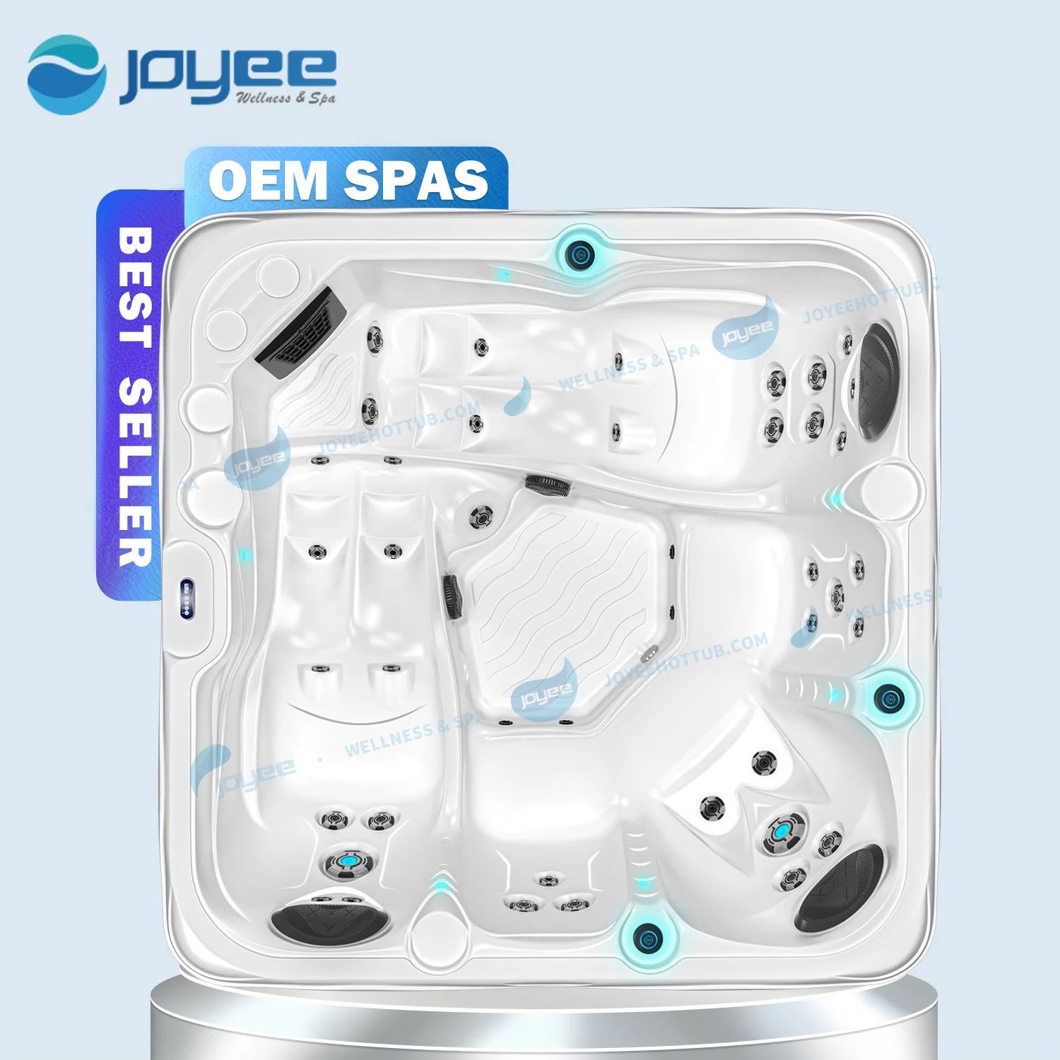 JOYEE wholesale high quality plug and play hot tubs spa whirlpool outdoor jacuzzier 5 person hot tub cheaper whirlpool spa tub