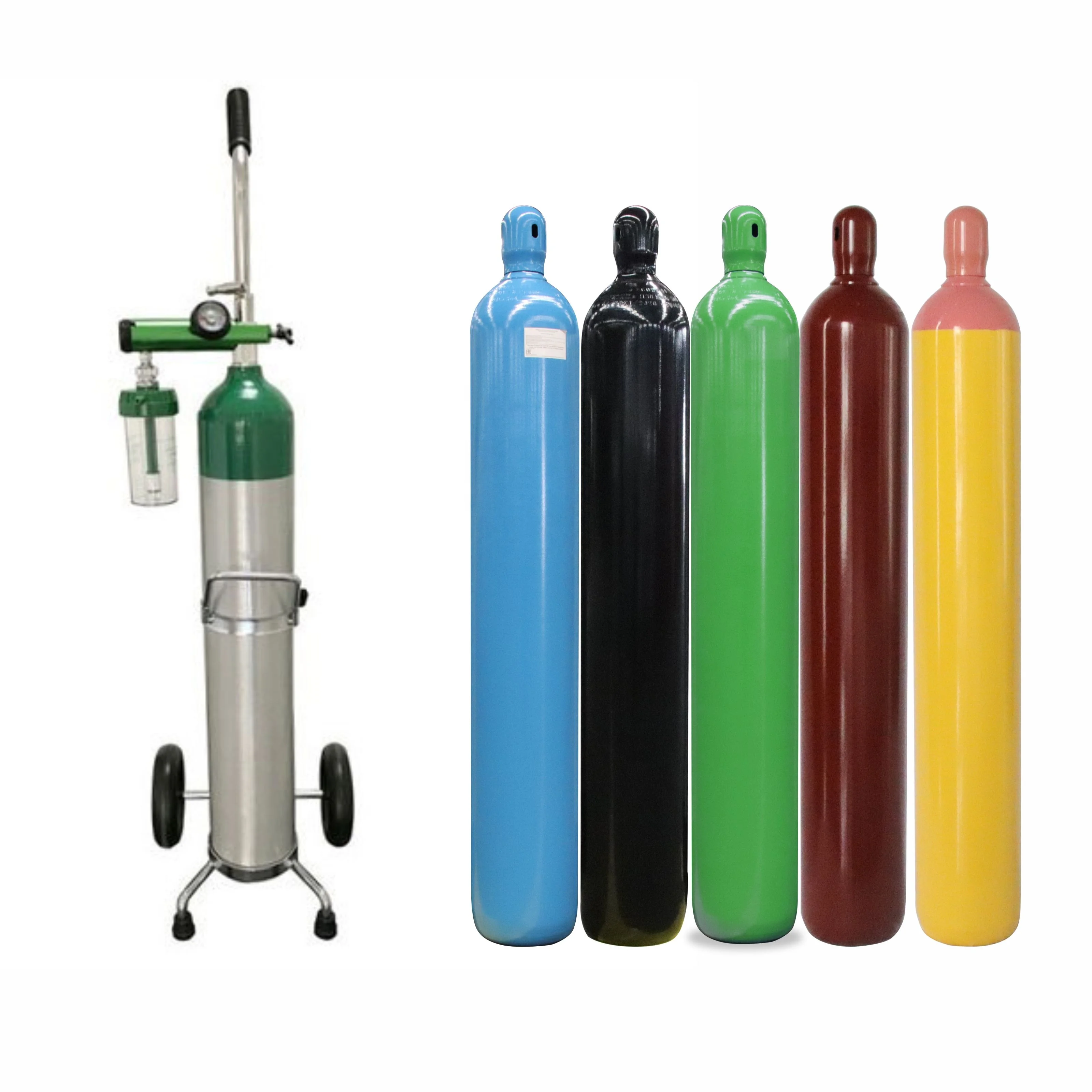 Industrial Gas Cylinder of 50L 200 Bar used for Argon Nitrogen Helium and Oxygen gases