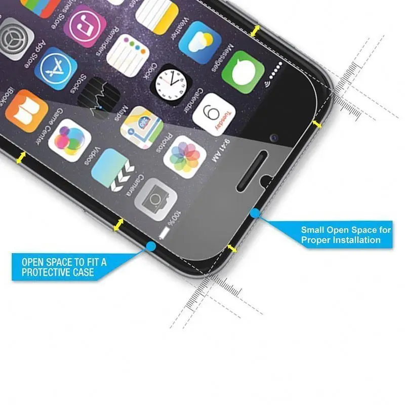  Высококачественное Закаленное стекло для iPhone 12 11 XR XS Max 2.5D 9H Защита экрана Xs Xr X