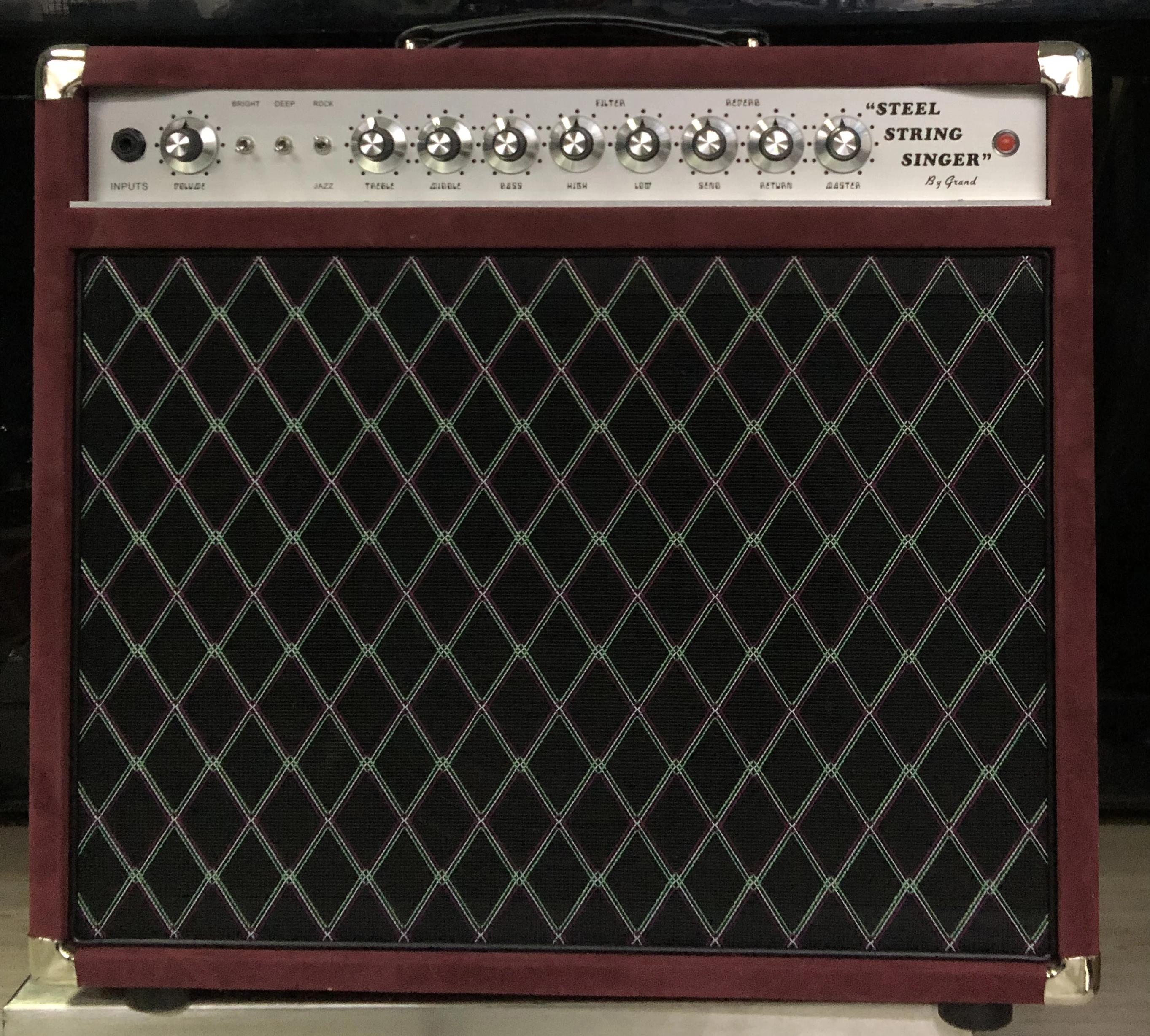 Пользовательские SSS20 комбо с G12-65 динамиком 20 Вт замшевый красный Tolex Grand Amp принять усилитель OEM Гитарные