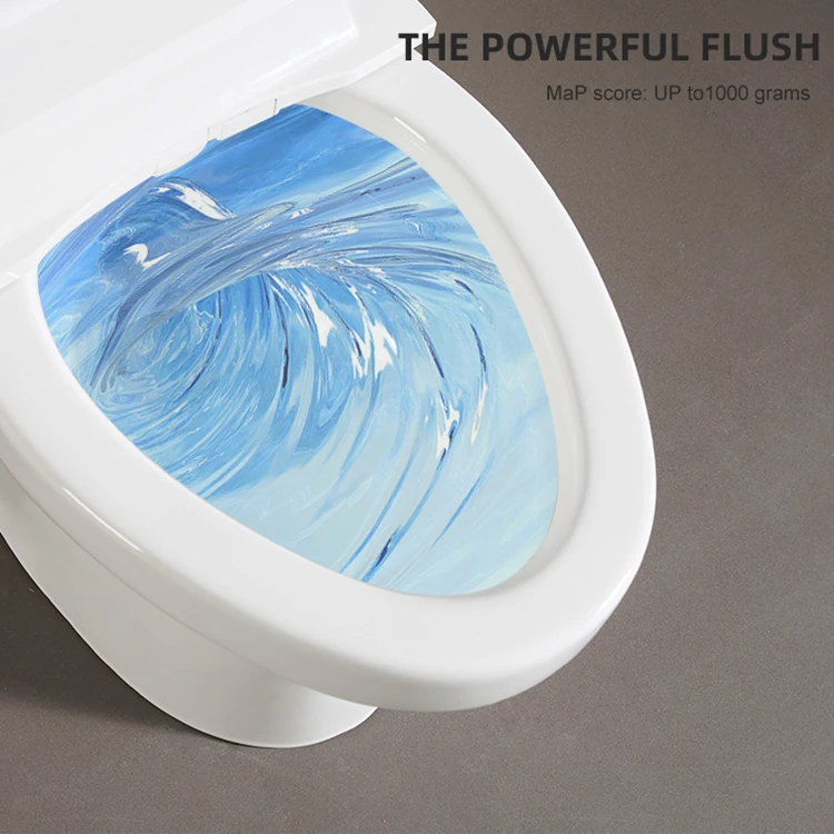 CKB OEM ODM мощный удлиненный S-Trap напольный сифон струйная промывка ванная комната белый Туалет