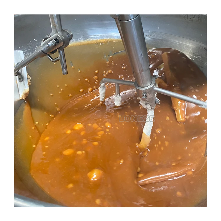 Industrial Double Cooking Mixer  Curry Paste Making Machine Sugar Caramel Sauce Cooking Pot with Mixer