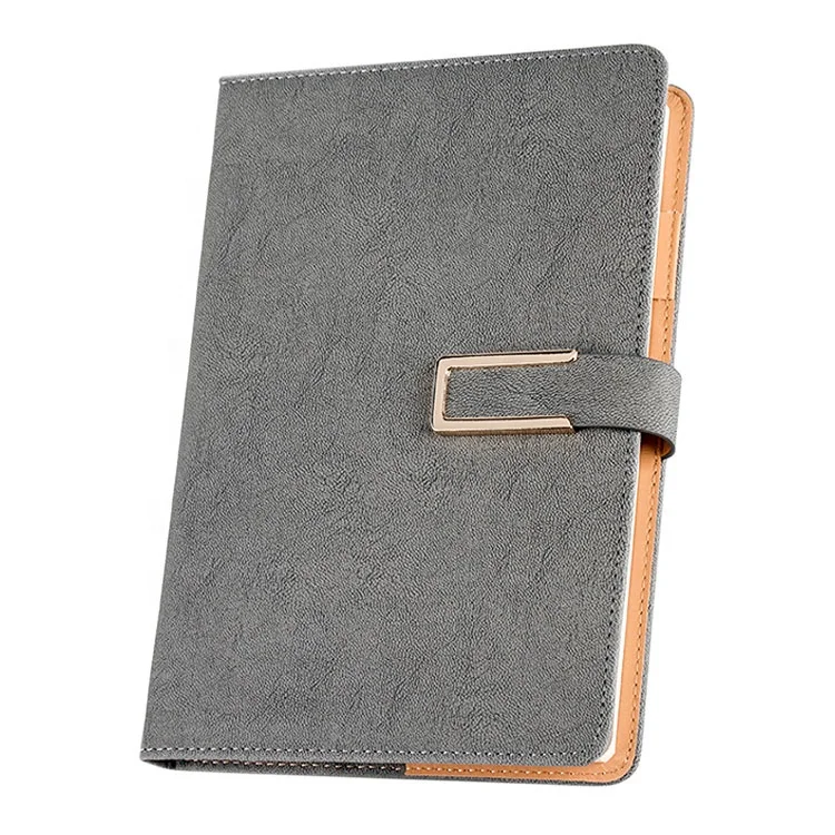 manufacturer custom logo print leather hard cover lined planner writing cheap office executive magnet notebook and journals