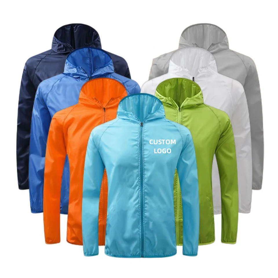 Outdoor Zip Up Hoodie Coat Long Sleeve Camping Hiking Summer Windbreaker For Men And Women Quick Dry Lightweight Jacket