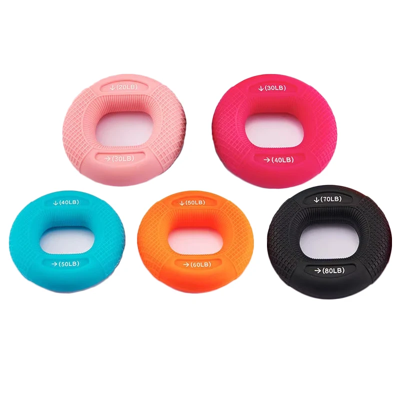 Finger Exercise Hand Grip Rings Trainer Finger Hand Grips Gymnastics Comprehensive Fitness Exercise Gripper Silicone Adjustable