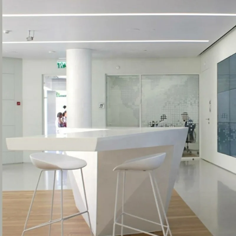 Custom size made by high quality manmade stone reception counter beauty salon/Information desk office furniture